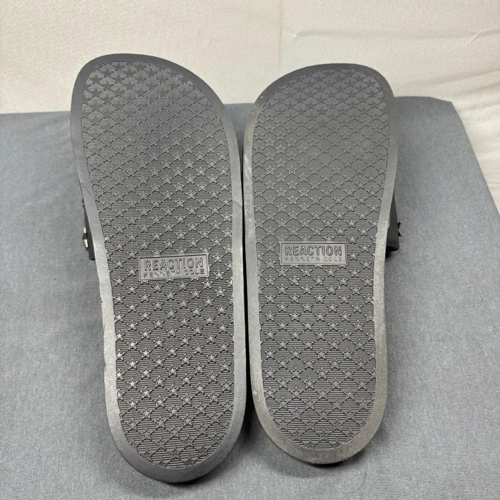 Kenneth Cole Reaction Men Slide Sandals Star Studded Black Size 12 Streetwear